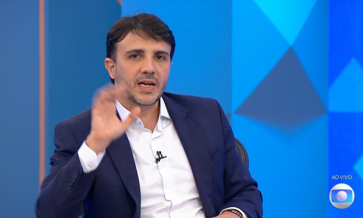 Renan Santos em entrevista nesta quarta-feira (26/8) - (crédito: Reprodução/TV Globo)