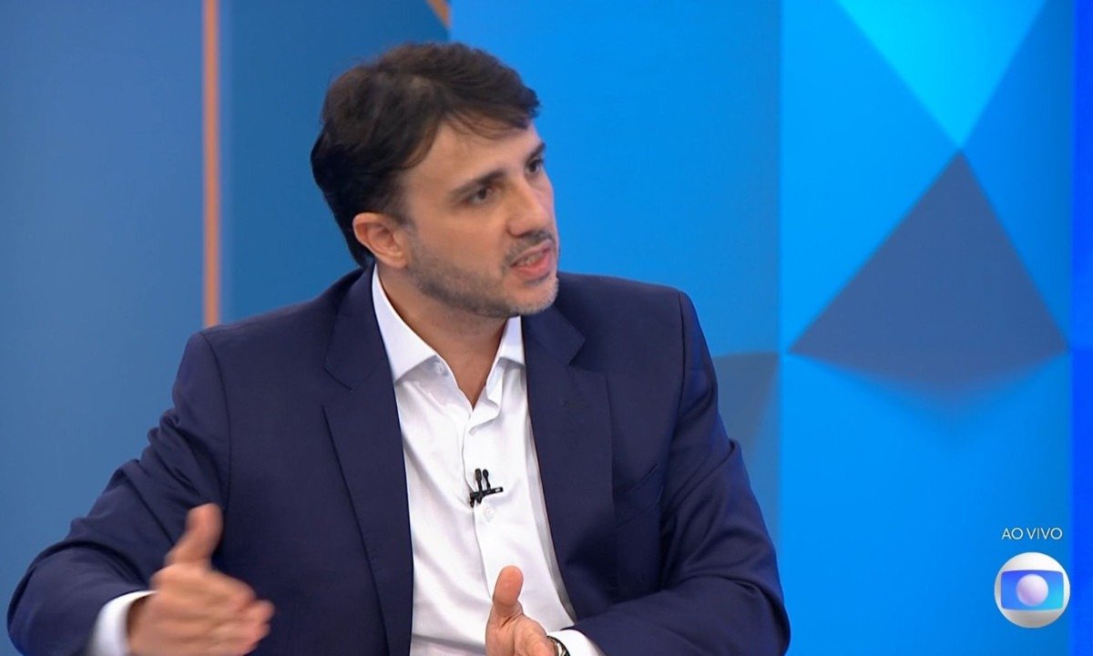 Renan Santos em entrevista nesta quarta-feira (26/8)
- (crédito: Reprodução/TV Globo)