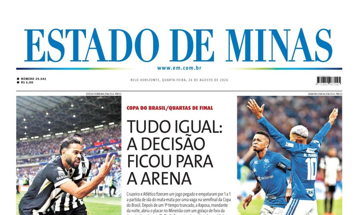 Capa do dia - (crédito: jwilsoncarvalho.mg)