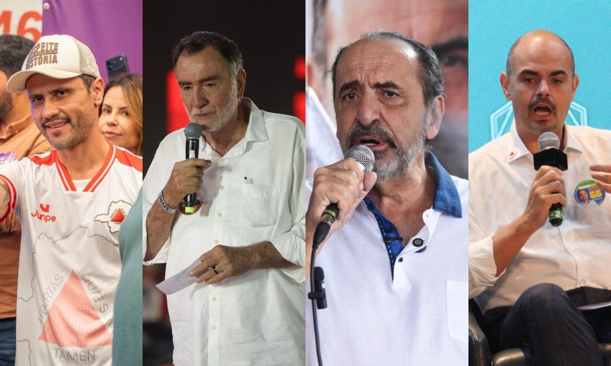 Candidatos participam de entrevistas, encontros e caminhadas nesta quarta-feira (26/8) - (crédito: Marcus Vinícius/Assessoria Cleitinho | Marcos Vieira, Gladyston Rodrigues e Edesio Ferreira/EM/D.A. Press)