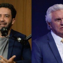 Janones debocha da aparência de Caiado no JN: 'bonecão de cera' - Tulio Santos/EM/D.A Press | Sergio Lima / AFP
