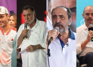 Candidatos participam de entrevistas, encontros e caminhadas nesta quarta-feira (26/8)  -  (crédito: Marcus Vinícius/Assessoria Cleitinho | Marcos Vieira, Gladyston Rodrigues e Edesio Ferreira/EM/D.A. Press)