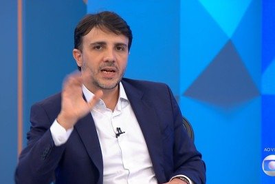 Renan Santos em entrevista nesta quarta-feira (26/8) -  (crédito: Reprodução/TV Globo)