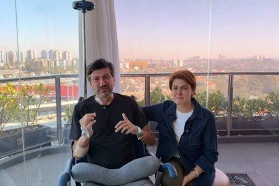 Lito Sousa e sua esposa, Mila Seidl, em v&iacute;deo gravado no dia em que o influenciador recebeu o diagn&oacute;stico da doen&ccedil;a de Creutzfeldt-Jakob  -  (crédito: Reprodu&ccedil;&atilde;o /Youtube Avi&otilde;es e M&uacute;sicas)