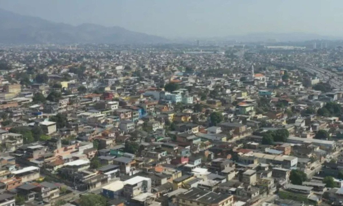 Vista de São João de Meriti, na Baixada Fluminense, no Rio de Janeiro -  (crédito: Reprodução da Internet)