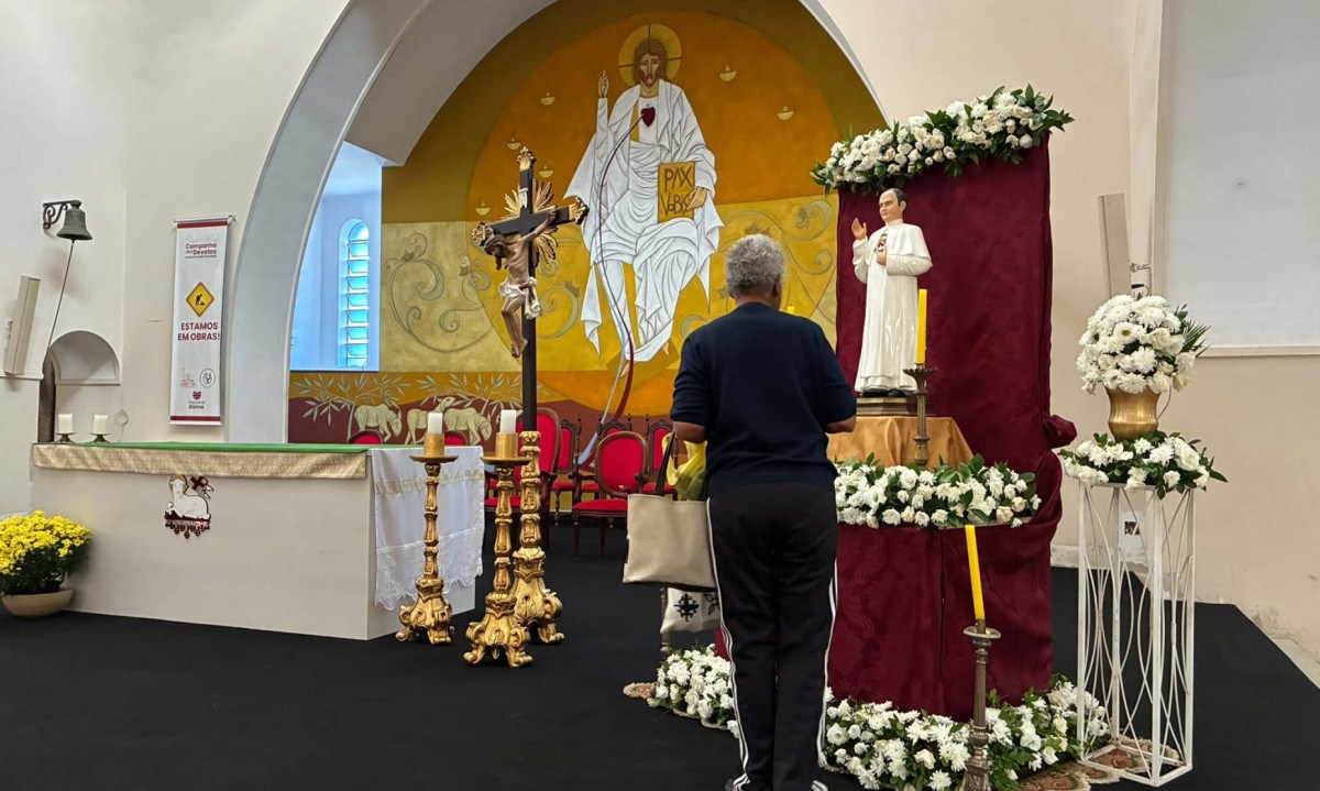 Santuário Arquidiocesano da Saúde e da Paz, em Belo Horizonte, já está ornamentado para a Festa de Padre Eustáquio, no domingo (30/8) - (crédito: Causa de canonização do Padre Eustáquio/Divulgação)