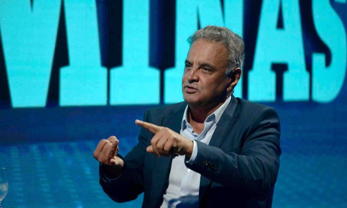Ex-governador de Minas por duas vezes e com recall característico de sua alta taxa de conhecimento, Aécio Neves chegará entre as candidaturas -  (crédito: Túlio Santos/EM/D.A.Press)