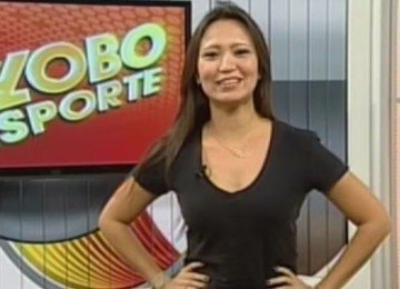 Thalita Tavares durante sua passagem como apresentadora do programa Globo Esporte Tocantins, um dos destaques de sua carreira -  (crédito: TV Globo)