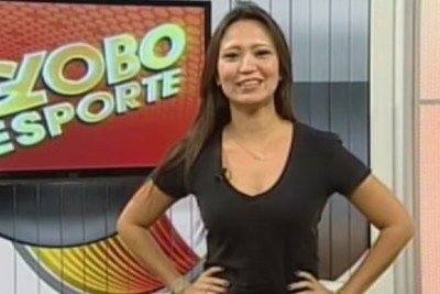 Thalita Tavares durante sua passagem como apresentadora do programa Globo Esporte Tocantins, um dos destaques de sua carreira -  (crédito: TV Globo)