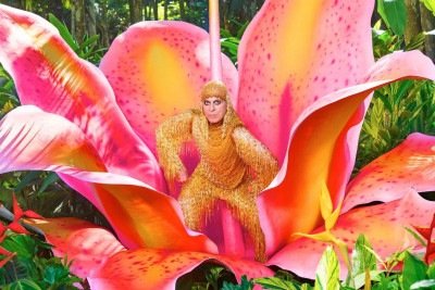 Ney Matogrosso em figurino exuberante recriado para a turn&ecirc; '85 anos de ousadia', que celebra sua trajet&oacute;ria art&iacute;stica -  (crédito: David LaChapelle)