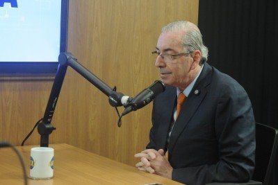 Eduardo Cunha declarou apoio à Flávio, mesmo com neutralidade do partido -  (crédito: Alexandre Guzanshe/EM/D.A Press)