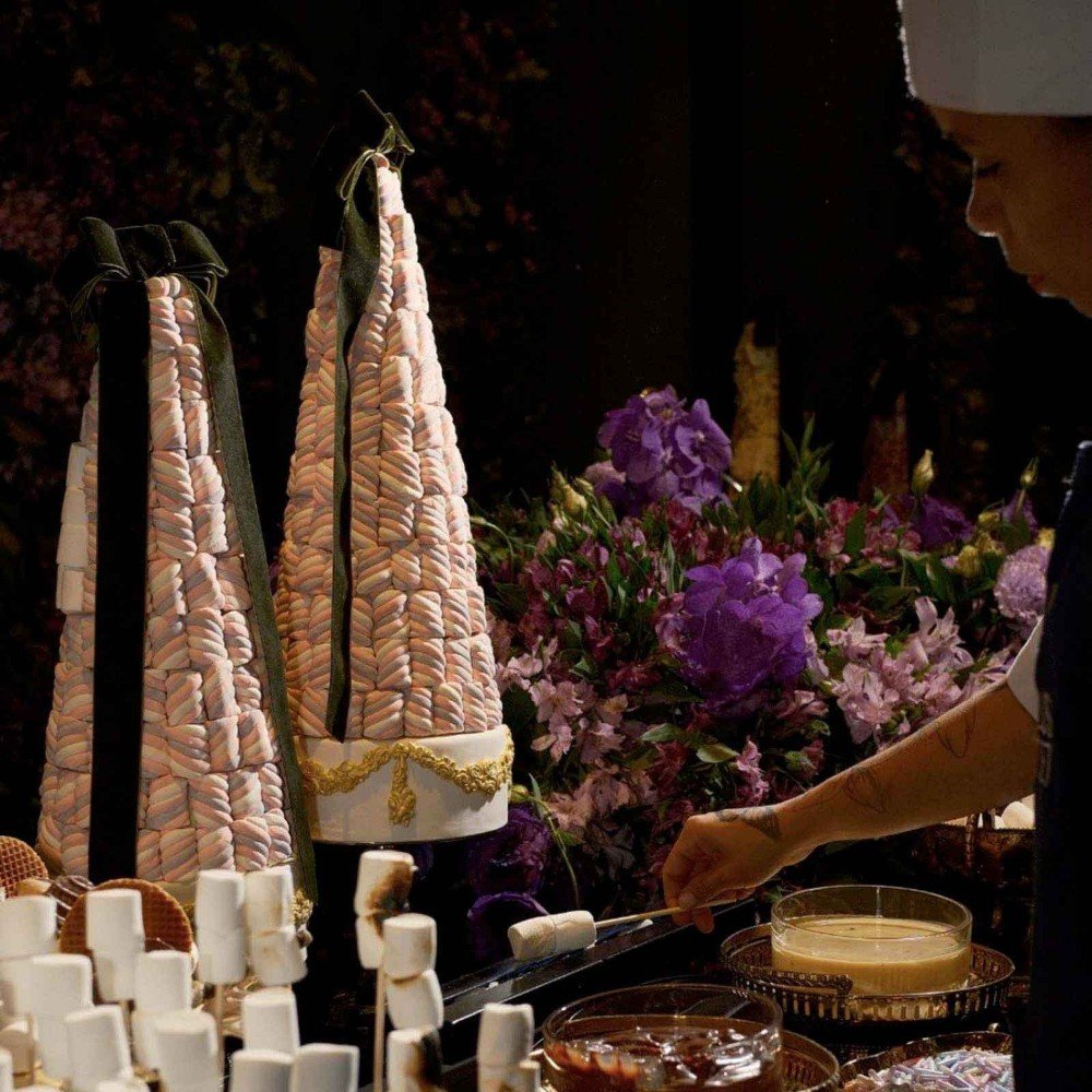 Mesa de marshmallow do Rullus Buffet