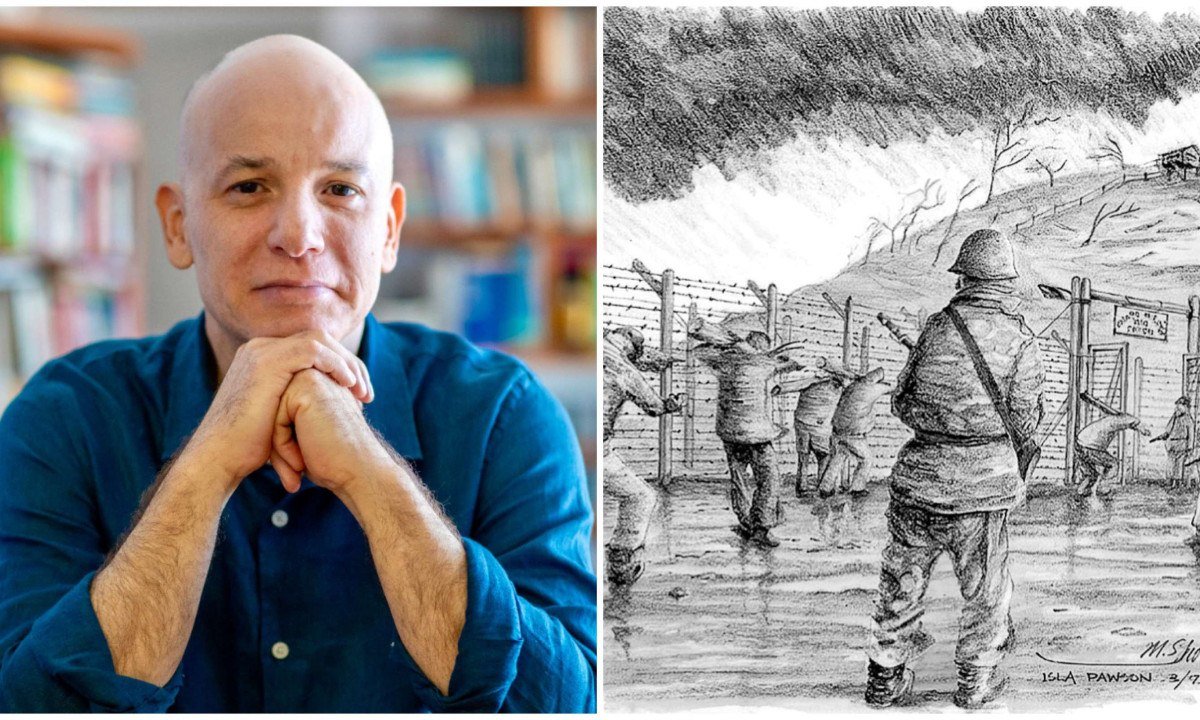 O crítico literário e editor José Godoy: entrevistas com dezenas de pessoas e visita a arquivos no Chile e Dinamarca para escrever "A ilha do silêncio" - (crédito: ANA BRANCO/DIVULGAÇÃO e Fósforo/Reprodução)