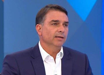 Flávio Bolsonaro foi escolhido pelo pai, o ex-presidente Jair Bolsonaro, para ser candidato a presidente
 -  (crédito: Reprodução/TV Globo)