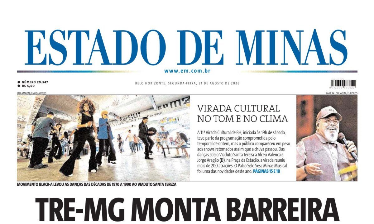 - (crédito: Capa do Estado de Minas)