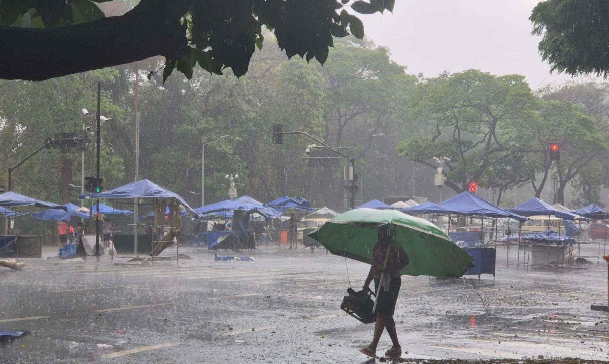 Chuva forte atingiu BH neste domingo (30/08) - (crédito: Jair Amaral/EM/D.A Press)