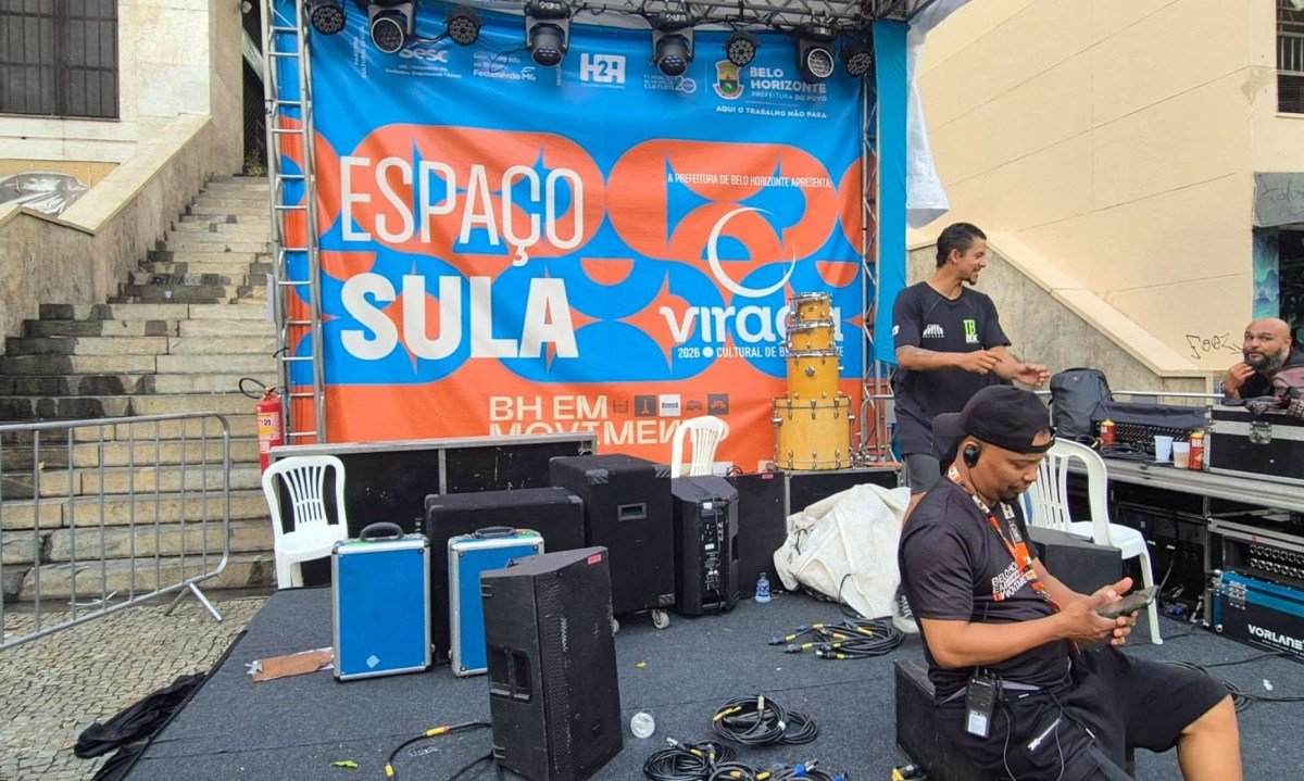 Chuva interrompe shows da Virada Cultural em BH - (crédito: Jair Amaral/EM/D.A Press)