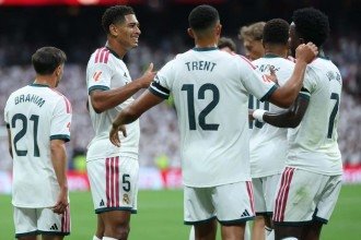 Mbappé e Bellingham marcam em goleada do Real Madrid sobre o Málaga