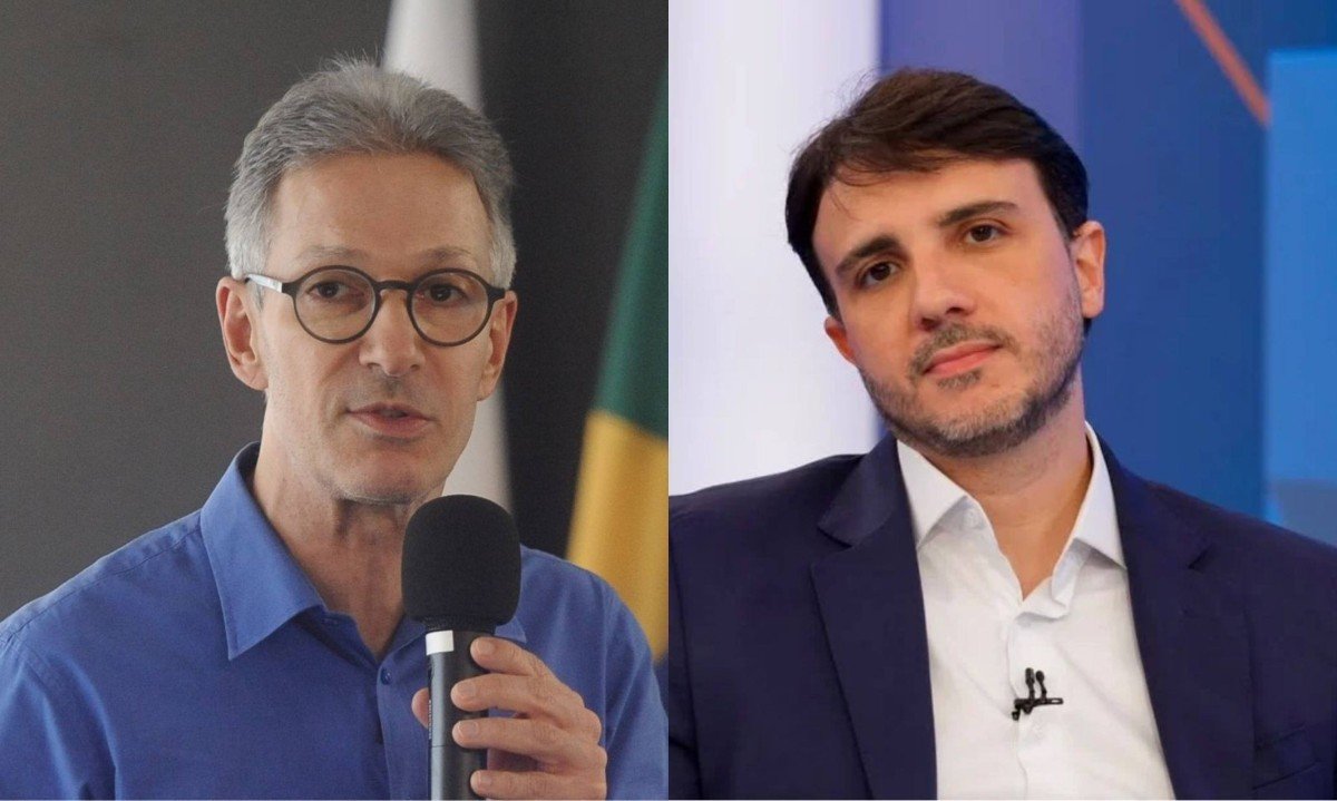 Zema colocou divergência em segundo plano para criticar o ministro do STF - (crédito: Alexandre Guzanshe/EM/D.A. Press e Reprodução/TV Globo)