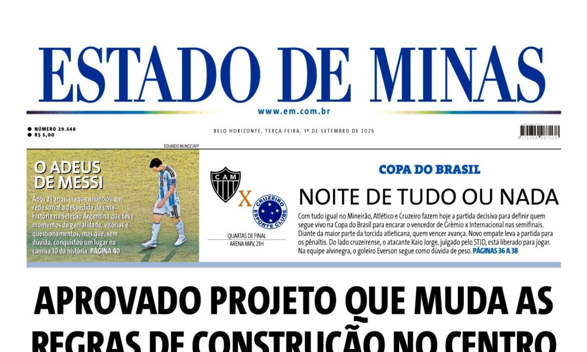 - (crédito: Capa do Estado de Minas)