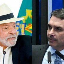 Lula mira Flávio Bolsonaro e acusa oposição de travar fim da escala 6x1 - Foto: Ricardo Stuckert e Carlos Moura/Agência Senado