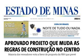 Confira a capa do Estado de Minas do dia 01/09/2026