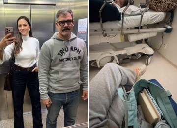 Letícia e Juliano Cazarré compartilham nova internação da filha: 'Reze com a gente para ser breve!'
 -  (crédito: @leticiacazarre no Instagram)