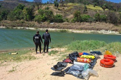 Os bombeiros localizaram o corpo da vítima ao final da manhã desta segunda (31) -  (crédito: CBMMG / Divulgação)