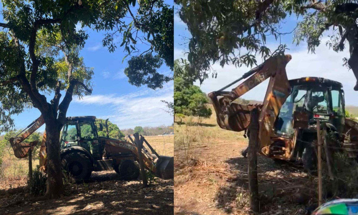 Trator invade território da comunidade quilombola do Açude durante construção de estrada - (crédito: Reprodução/Redes Sociais)