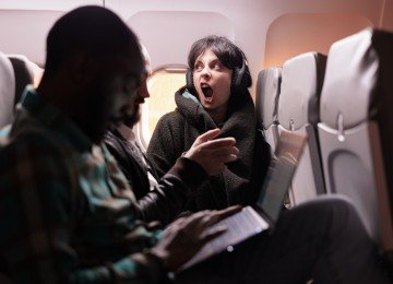 O comportamento que mais irrita os brasileiros em um avião é o do chamado 'chutador de assento'
     -  (crédito:  Dragos Condrea/Magnific)