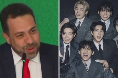 O ministro Guilherme Boulos e o grupo BTS, cujos f&atilde;s foram citados em evento sobre novas regras de compra de ingressos -  (crédito: Planalto / divulga&ccedil;&atilde;o)