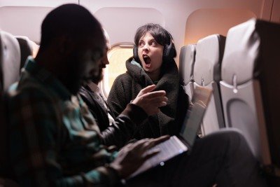 O comportamento que mais irrita os brasileiros em um avião é o do chamado 'chutador de assento'
     -  (crédito:  Dragos Condrea/Magnific)