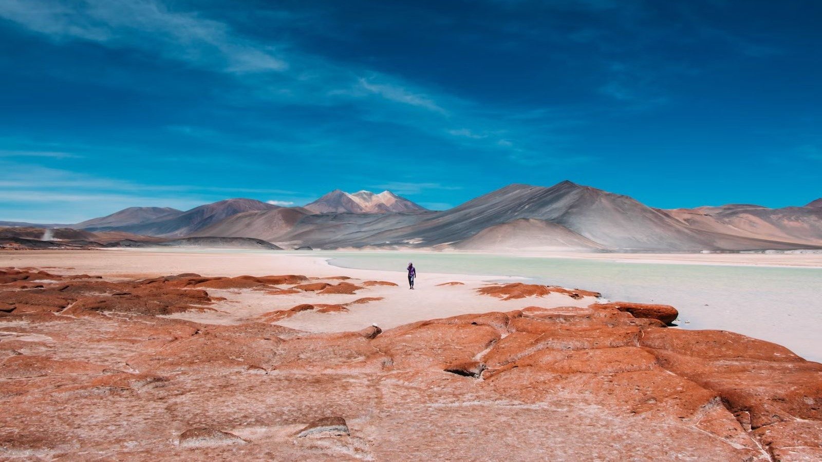 A vastid&atilde;o do Deserto do Atacama, com suas lagoas salgadas e montanhas, exige preparo para as varia&ccedil;&otilde;es clim&aacute;ticas em setembro -  (crédito: Unsplash)