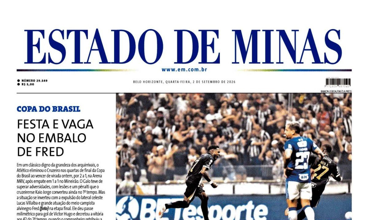 - (crédito: Capa do Estado de Minas)