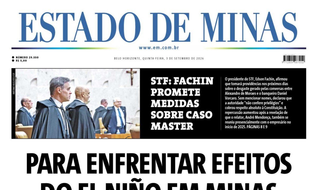 - (crédito: CAPA DO ESTADO DE MINAS )