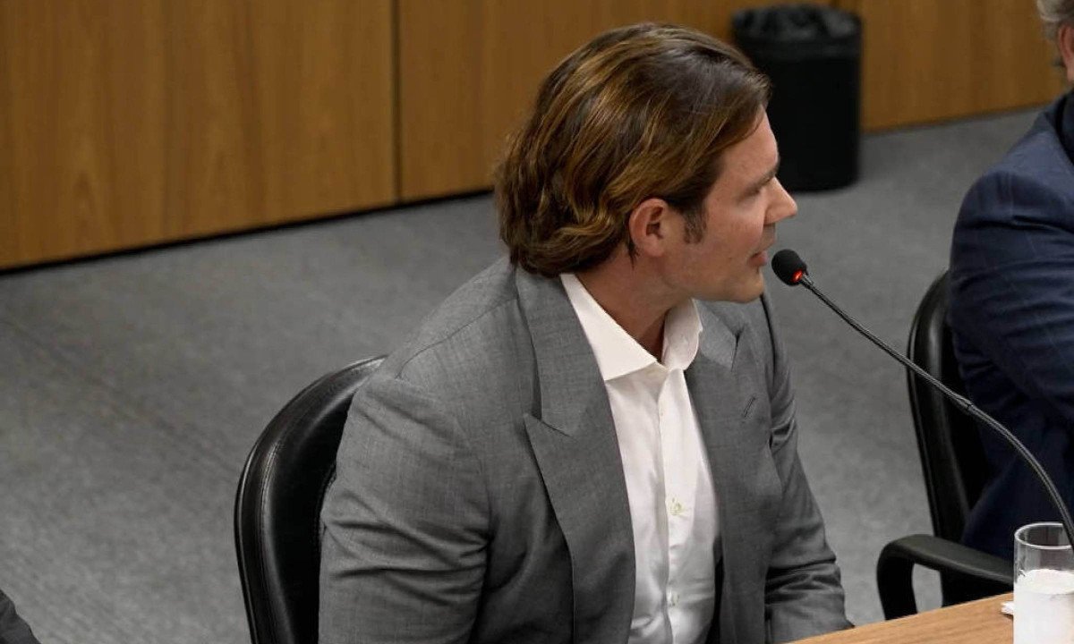 O ex-banqueiro Daniel Vorcaro, do Banco Master, durante depoimento à Polícia Federal - (crédito: Reprodução - 30.dez.25)