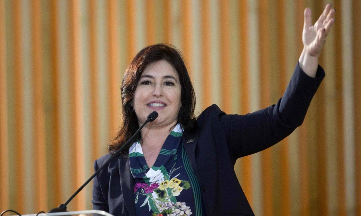 Candidata ao senado em São Paulo cobrou que não haja "dois pesos e duas medidas" nas investigações - (crédito: Daniel Ramalho/AFP)