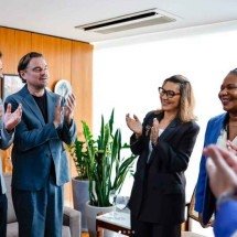 Leonardo DiCaprio aparece ao lado de Janja em visita ao Palácio do Planalto - Reprodu&ccedil;&atilde;o/Redes sociais