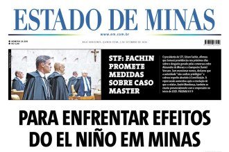 CONFIRA A CAPA DO ESTADO DE MINAS DO DIA 03/09/2026