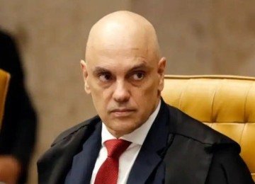 Ministro Alexandre de Moraes &eacute; citado em mensagens que sugerem tentativa de frear investiga&ccedil;&otilde;es contra empres&aacute;rio -  (crédito: Bruno Peres/Ag&ecirc;ncia Brasil)