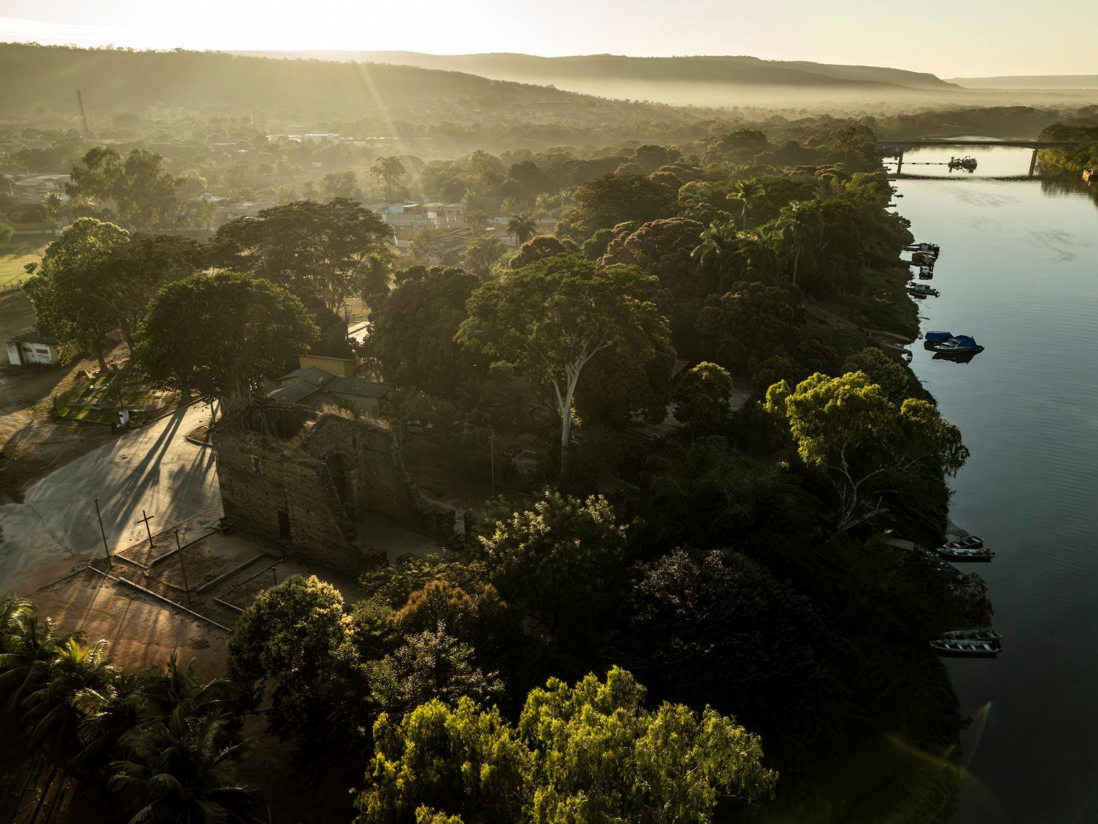 vista aérea de Barra do Guaicuí, em Minas Gerais
    -Léo Drumond/Nitro