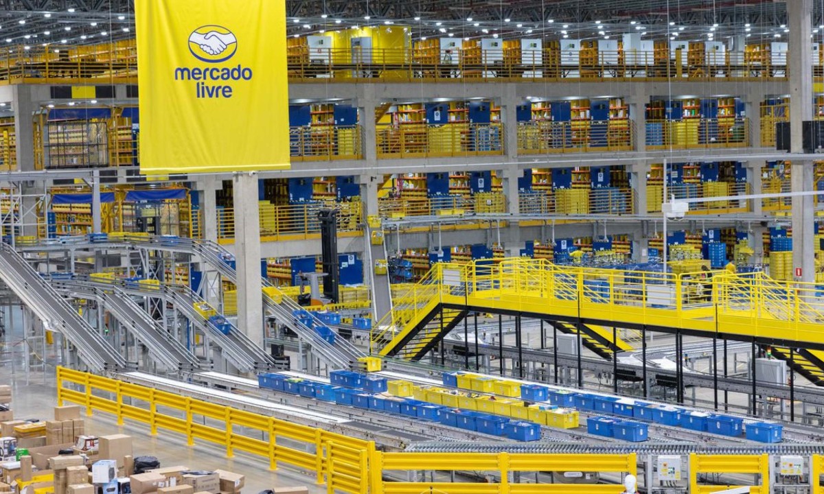 Centro de distribuição ilustrativo do Mercado Livre - (crédito: Divulgação Mercado Livre)