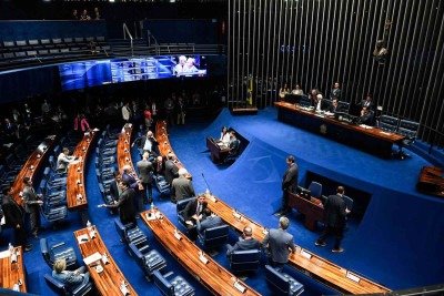 Enquanto o STF mergulha numa crise sem precedentes Câmara e Senado tentam manter a música tocando -  (crédito: Jonas Pereira/Agência Senado – 5/6/24)