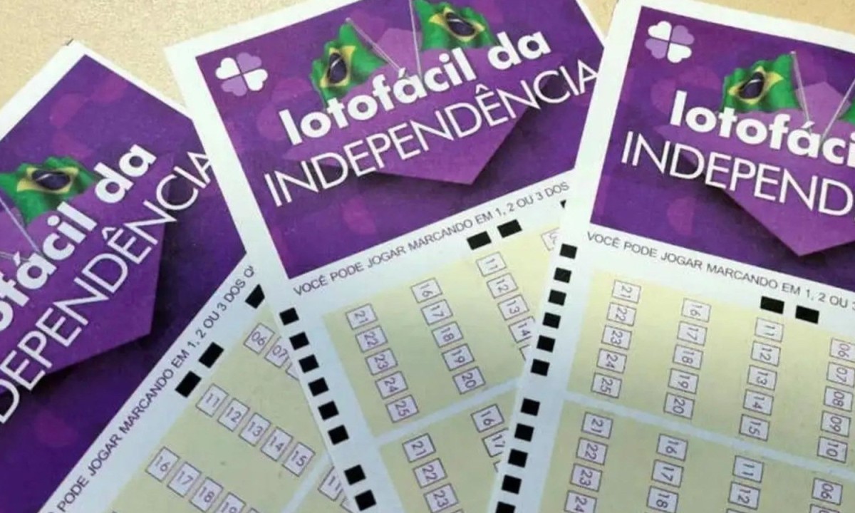 Bilhetes da Lotofácil da Independência, que terá sorteio em setembro com prêmio estimado em R$ 300 milhões - (crédito: Caixa / Divulgação)