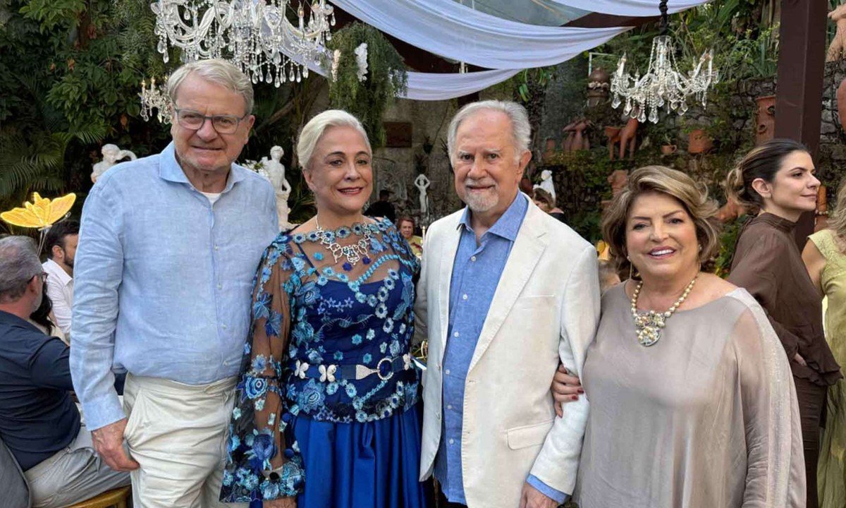 Márcio Lacerda, Maria Elvira, Marcello Abi-Saber e Beth Pimenta -  (crédito:  Isabela Teixeira da Costa/EM/D.A Press)