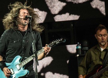 A banda Foo Fighters &eacute; um dos destaques do primeiro dia do Rock in Rio 2026 -  (crédito: Helle Arensbak / Ritzau Scanpix / AFP)