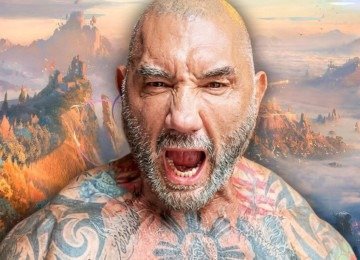 Dave Bautista compartilhou nas redes sociais parte da transformação física para viver o personagem Kratos, de 'God of War' -  (crédito: Reprodução / Instagram)