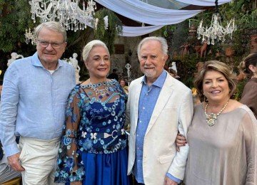 Márcio Lacerda, Maria Elvira, Marcello Abi-Saber e Beth Pimenta -  (crédito:  Isabela Teixeira da Costa/EM/D.A Press)