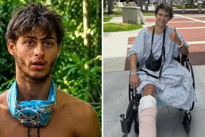 Stavros Floros, participante de 'Survivor Gr&eacute;cia', processou a produ&ccedil;&atilde;o do reality ap&oacute;s acidente que resultou na amputa&ccedil;&atilde;o da perna -  (crédito: Reprodu&ccedil;&atilde;o/Youtube ; Reprodu&ccedil;&atilde;o/Instagram)