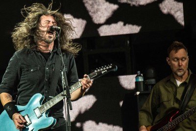 A banda Foo Fighters &eacute; um dos destaques do primeiro dia do Rock in Rio 2026 -  (crédito: Helle Arensbak / Ritzau Scanpix / AFP)